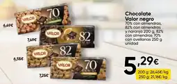 FROIZ VALOR Chocolate negro 70% con almendras, 82% con almendras y naranja 200 g, 82% con almendras 70% con avellanas oferta