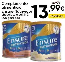 FROIZ ENSURE Nutrivigor Complemento alimenticio chocolate o vainilla oferta
