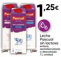 FROIZ PASCUAL Leche sin lactosa entera, semidesnatada o desnatada oferta