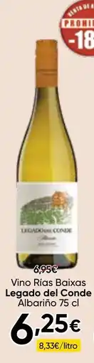 FROIZ Vino Rías Baixas Legado del Conde Albariño 7 oferta