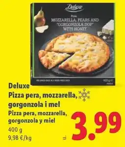 Lidl Deluxe - pizza pera, mozzarella, gorgonzola i mel oferta