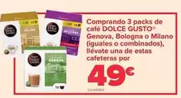 Carrefour Dolce gusto - 3 packs de café genova, bologna o milano oferta