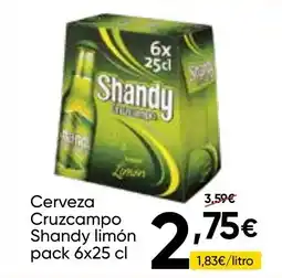 FROIZ CRUZCAMPO Cerveza Shandy limón oferta