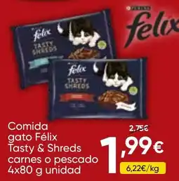 FROIZ FELIX Comida gato Tasty & Shreds carnes o pescado oferta