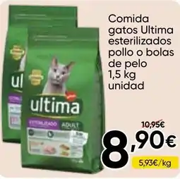 FROIZ ULTIMA Comida gatos esterilizados pollo o bolas de pelo oferta