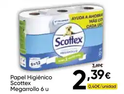 FROIZ SCOTTEX Papel Higiénico Megarrollo 6 u oferta