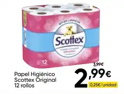 FROIZ SCOTTEX Papel Higiénico Original 12 rollos oferta