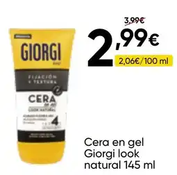 FROIZ GIORGI Cera en gel look natural oferta