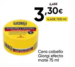 FROIZ GIORGI Cera cabello efecto mate oferta