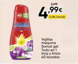 FROIZ SOMAT Vajillas máquina gel Todo en 1 lima v limón y 40 lavados oferta