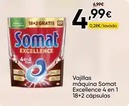 FROIZ SOMAT Vajillas máquina Excellence 4 en 1 18+2 cápsulas oferta