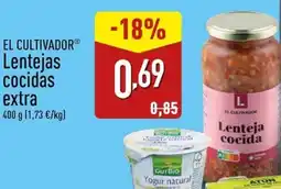 ALDI EL CULTIVADOR Lentejas cocidas extra oferta