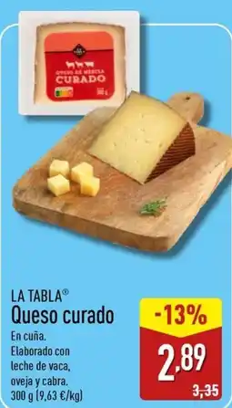 ALDI LA TABLA Queso curado oferta