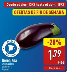 ALDI Berenjena oferta