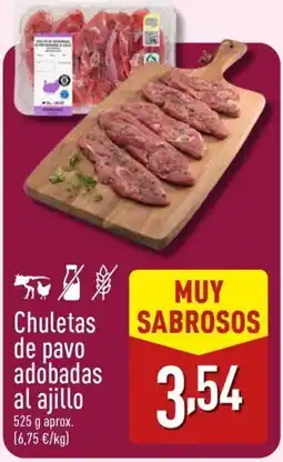 ALDI Chuletas de pavo adobadas al ajillo oferta