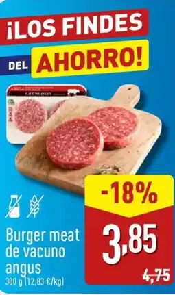 ALDI Burger meat de vacuno angus oferta