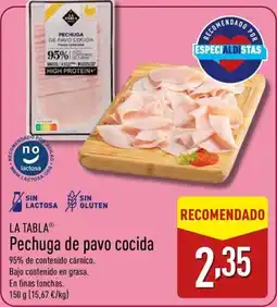 ALDI LA TABLA Pechuga de pavo cocida oferta