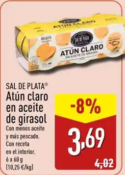 ALDI SAL DE PLATA Atún claro en aceite de girasol oferta
