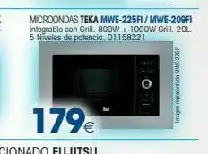 Master Cadena Microondas teka mwe-225f/mwe-209f1 integrable con grill. 800w + 1000w grill. 20l 5 niveles de potencia. 01158221 pro nw 228 oferta