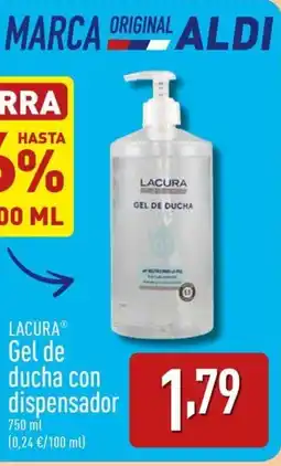 ALDI LACURA Gel de ducha con dispensador oferta