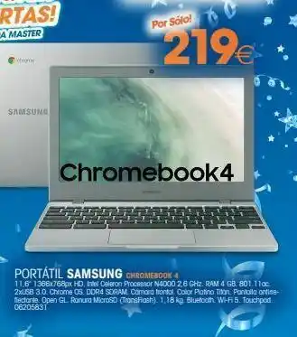 Master Cadena Ordenador portátil samsung oferta