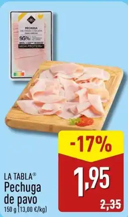 ALDI LA TABLA Pechuga de pavo oferta
