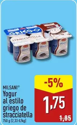 ALDI MILSANIⓇ Yogur al estilo griego de stracciatella oferta