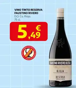 Alcampo FAUSTINO RIVERO Vino tinto reserva oferta