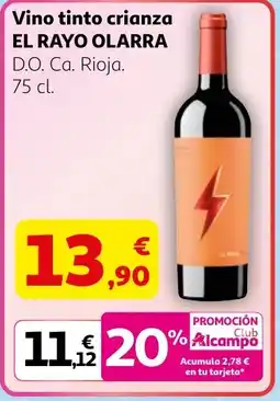 Alcampo EL RAYO OLARRA Vino tinto crianza oferta