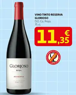 Alcampo GLORIOSO Vino tinto reserva oferta