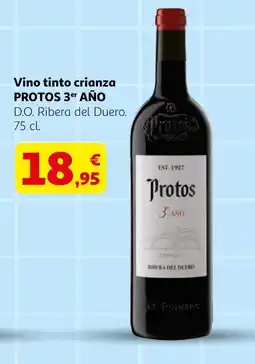 Alcampo PROTOS 3er AÑO Vino tinto crianza oferta