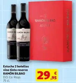 Alcampo RAMÓN BILBAO Estuche 2 botellas vino tinto reserva oferta