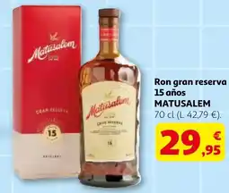 Alcampo MATUSALEM Ron gran reserva 15 años oferta