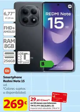 Alcampo REDMI Smartphone Note 15 oferta