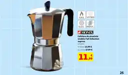 Alcampo MONIX Cafetera de aluminio modelo Full Induction express oferta