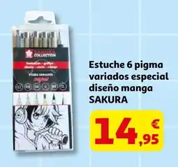 Alcampo SAKURA Estuche 6 pigma variados especial diseño manga oferta