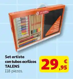 Alcampo TALENS Set artista con tubos acrílicos oferta