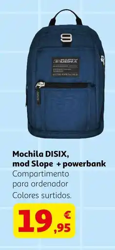 Alcampo DISIX Mochila, mod Slope + powerbank oferta