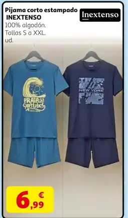 Alcampo INEXTENSO Pijama corto estampado oferta