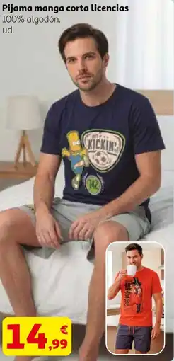 Alcampo Pijama manga corta licencias oferta