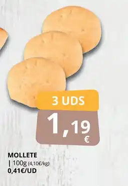 Supermercados MAS Mollete oferta