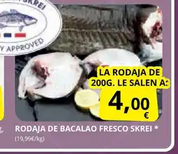 Supermercados MAS Rodaja de bacalao fresco skrei oferta
