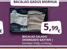 Supermercados MAS GAYTAN Bacalao salado desmigado oferta