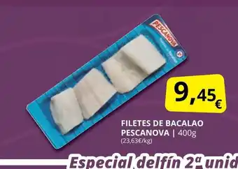Supermercados MAS PESCANOVA Filetes de bacalao oferta