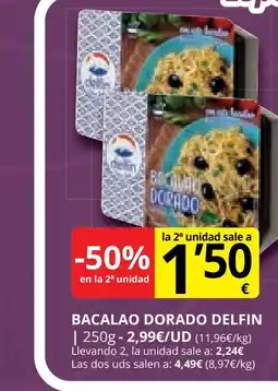 Supermercados MAS DELFIN Bacalao dorado oferta