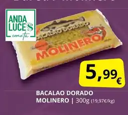 Supermercados MAS MOLINERO Bacalao dorado oferta