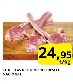 Supermercados MAS Chuletas de cordero fresco nacional oferta