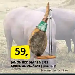 Supermercados MAS ALCÁZAR Jamon bodega 11 meses curación oferta