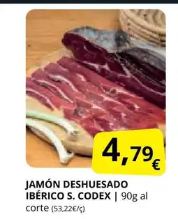 Supermercados MAS Jamón deshuesado ibérico s. codex oferta