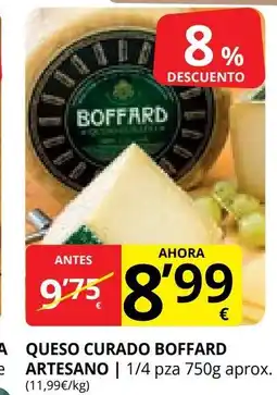 Supermercados MAS Queso curado boffard artesano oferta